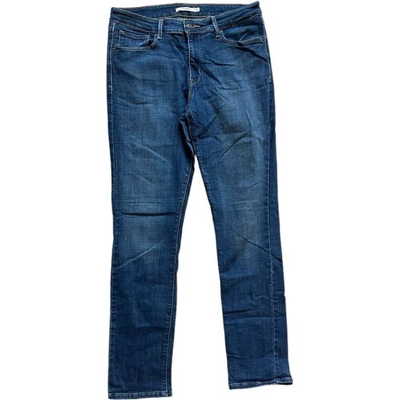 Womens Levis Mid-Rise Medium Stonewash Rinse Skinny Jeans - Sz 14 - Picture 3 of 5